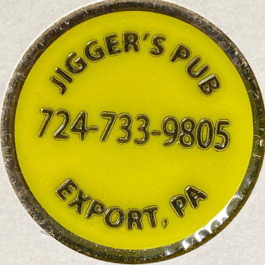 Export, PA Jigger's Pub Plastic Token G/F Shot