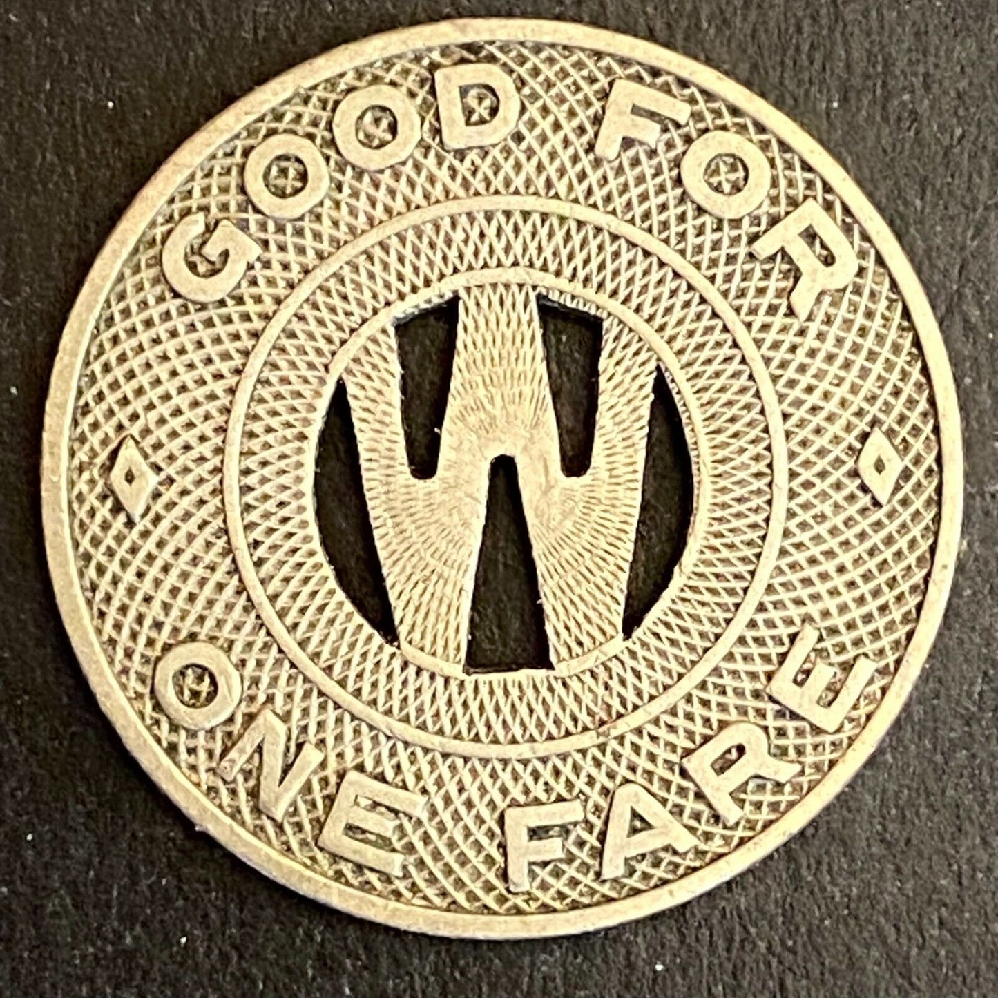 Wichita Transportation Corp. G/F One Fare Transit Token 23mm (#2)