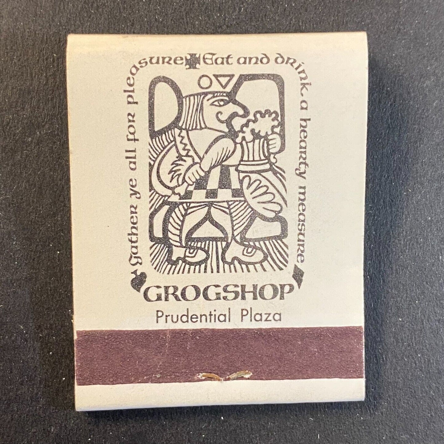 Grogshop Prudential Plaza c1974-80's Full Matchbook VGC