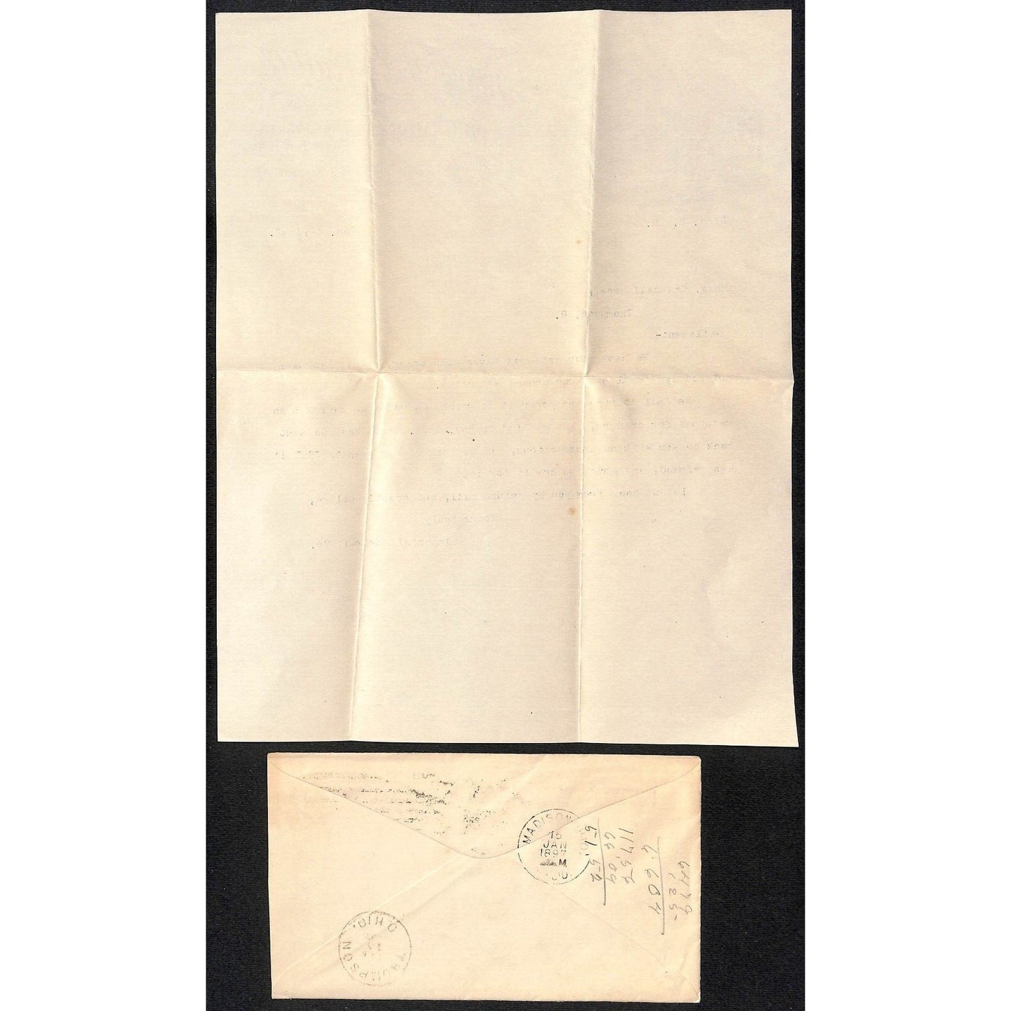 Imperial Portrait Co. Chicago 1897 Letterhead & Cover re: Returned Portrait