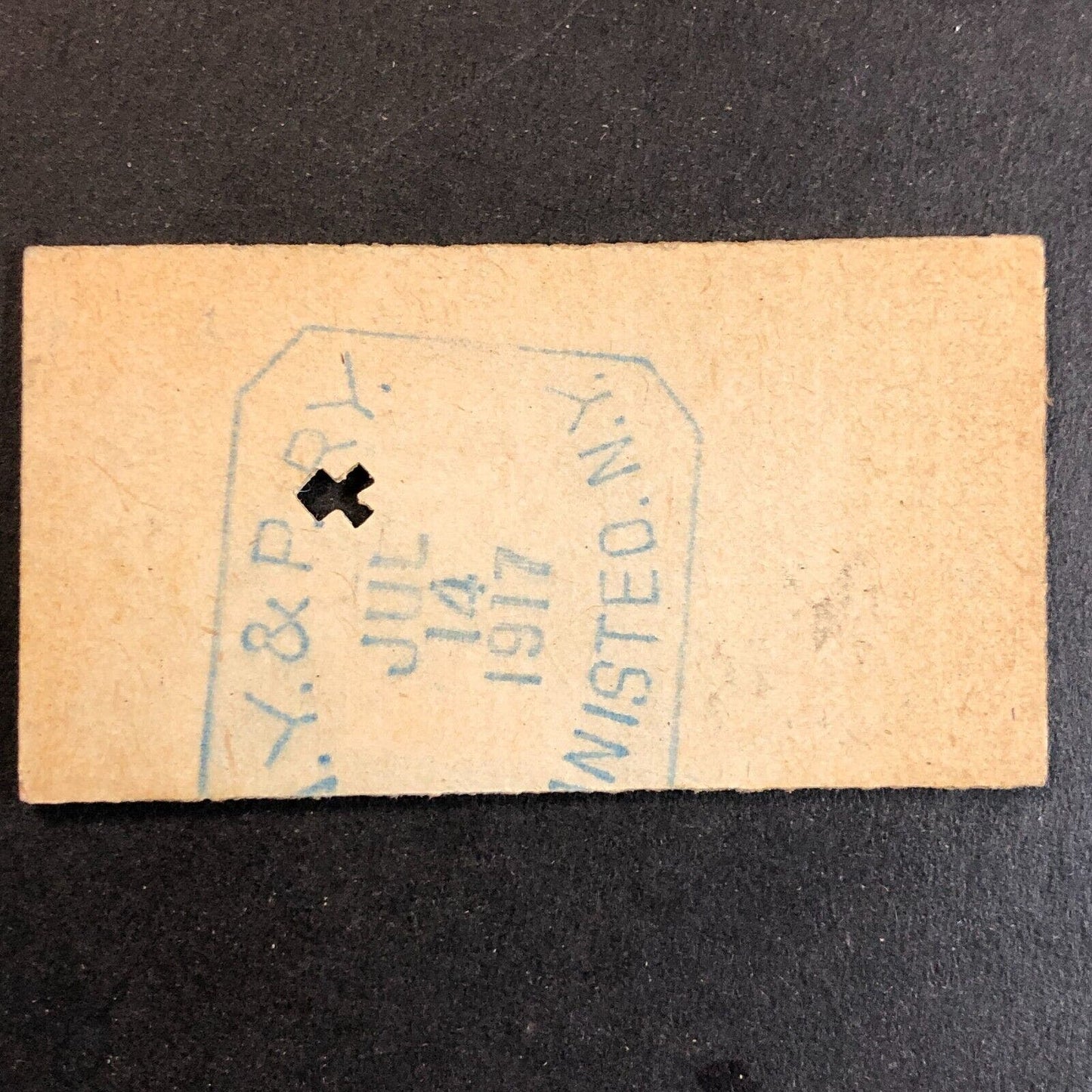 New York & Pennsylvania Railroad July 14 1917 Whitesville, NY Ticket #18250