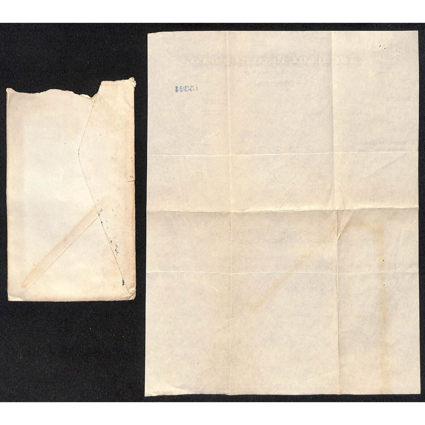 Hukill-Hunter Co. Pitts. Samuel Wang Co* North Georgetown 1916 Billhead & Cover
