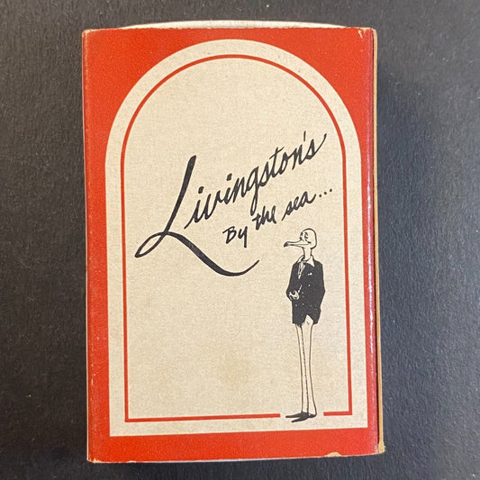 Livingston's by the Sea Jupiter Beach Hilton Anthropomorphic Matchbox c1985-92