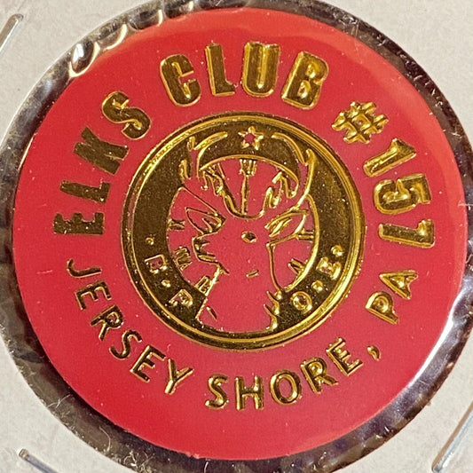 Jersey Shore, PA Elks Club #157 c1970's-80's Plastic "One Bottle Beer" Token