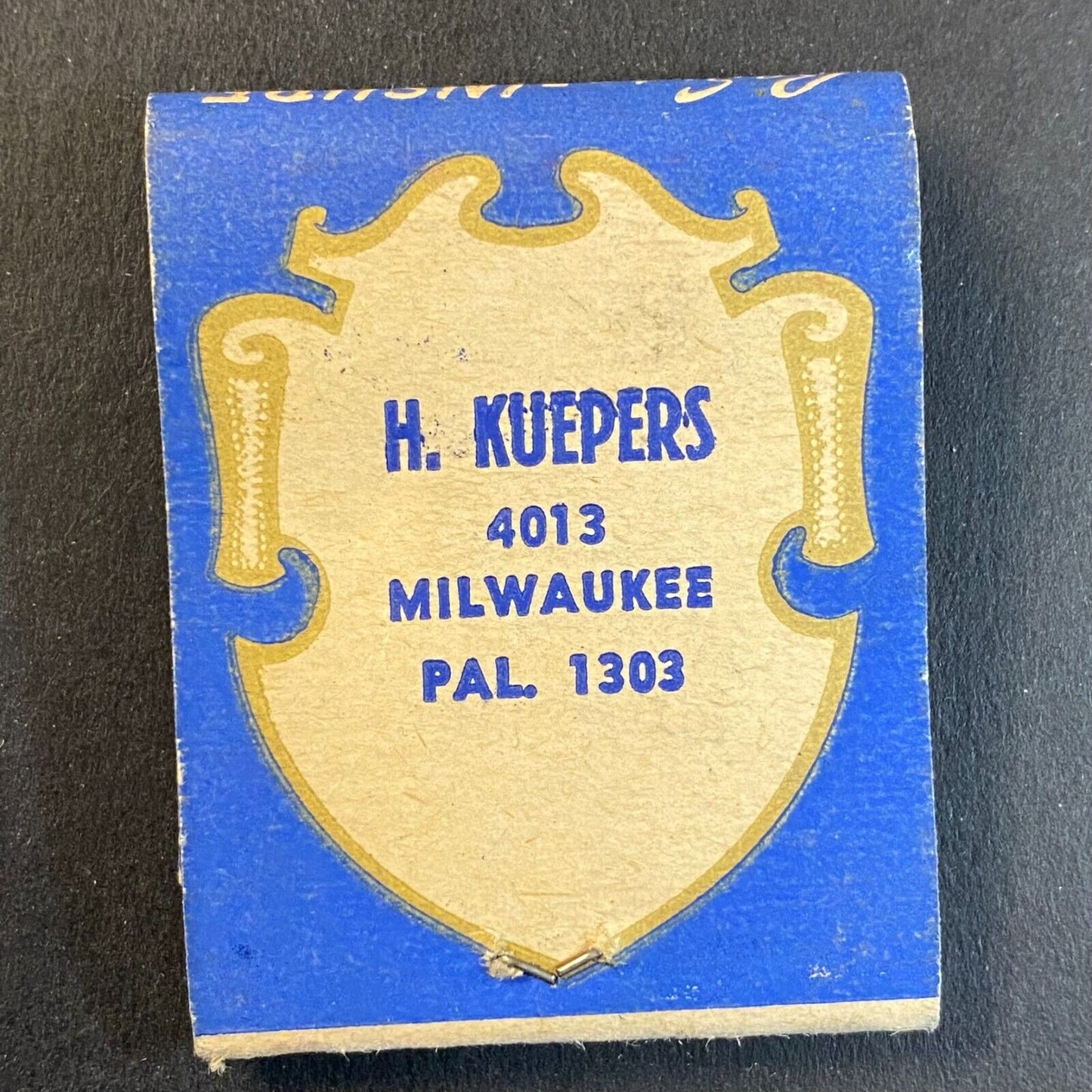 Western and Southern Life Ins H. Kuepers Milwaukee c1940s Full Matchbook Scarce