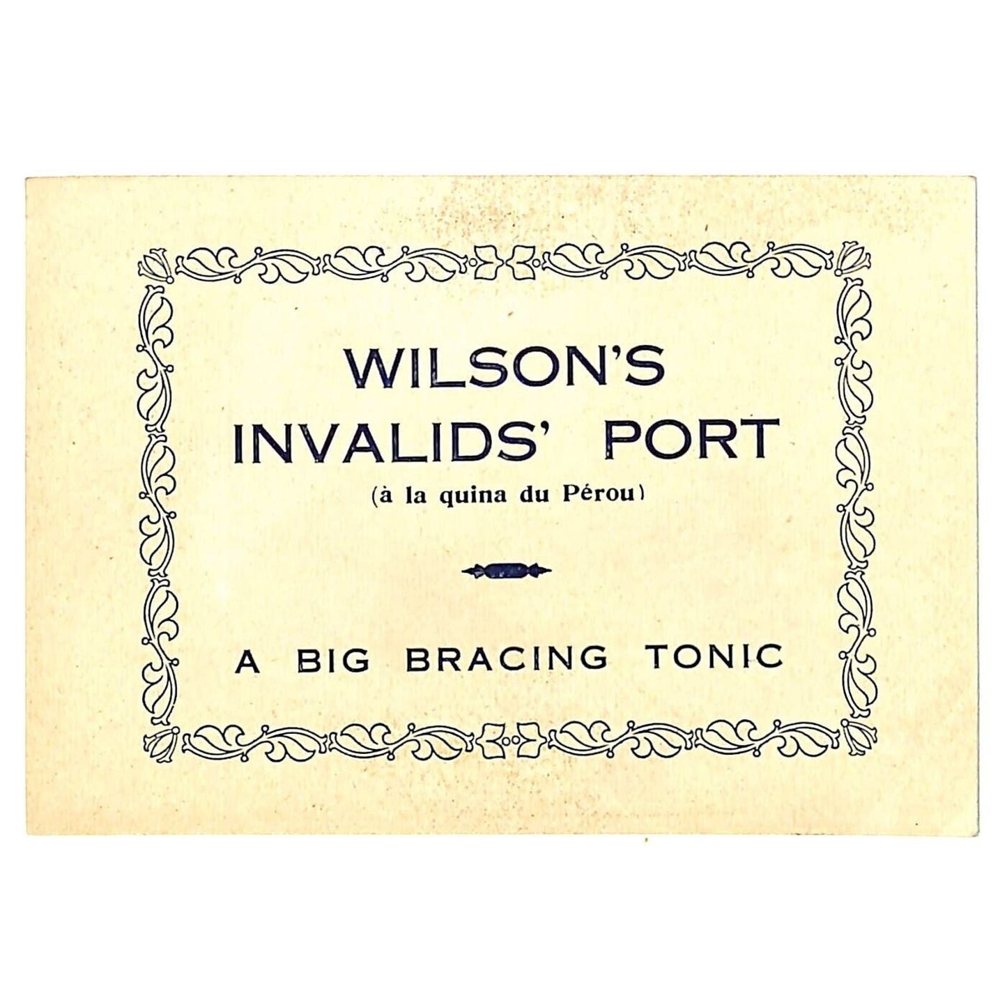 Wilson's Invalids' Port Tonic Victorian Trade Card - Woman's Portrait Scarce