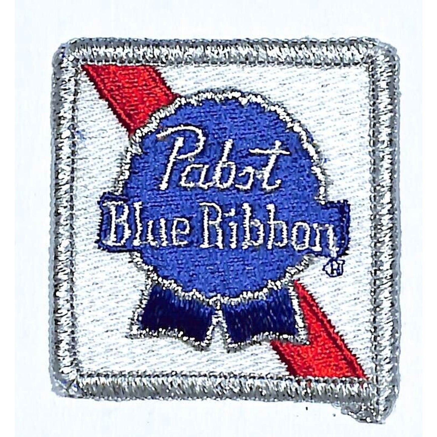 Pabst Blue Ribbon Beer Patch Vintage 2" w/ Glitter Thread Borders c1975-85 (#4)