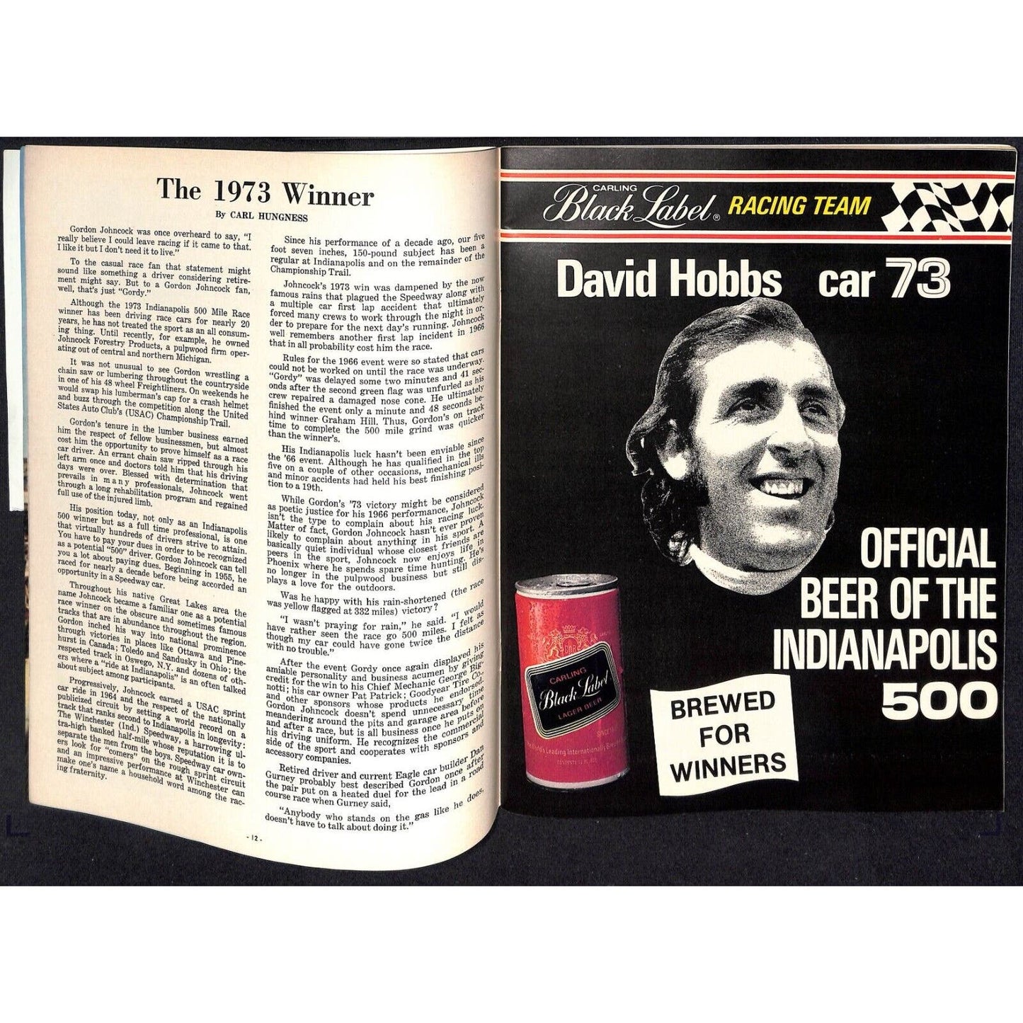 1974 Indianapolis 500 Program Racing VGC 112pp 9oz