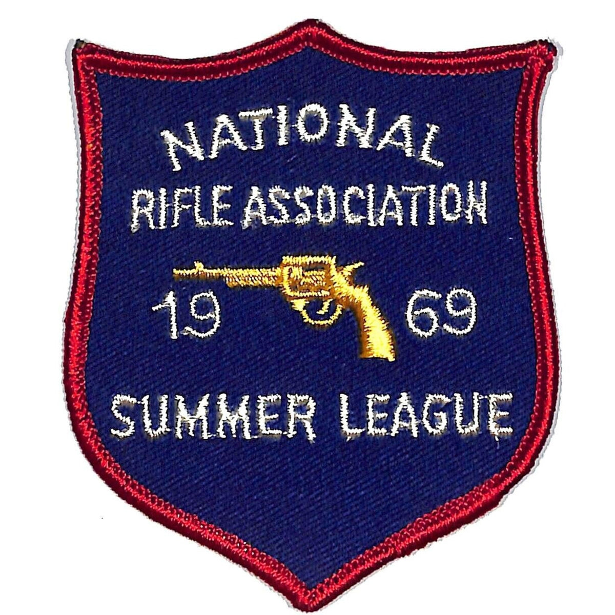 NRA Summer League 1969 Vintage Embroidered Patch 3 1/2" - Pistol NOS VGC