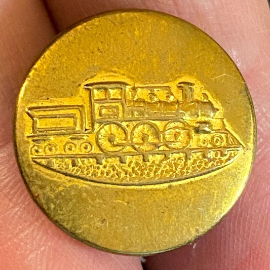 Locomotive Railroad & Car Uniform Button Pictorial 18.4mm
