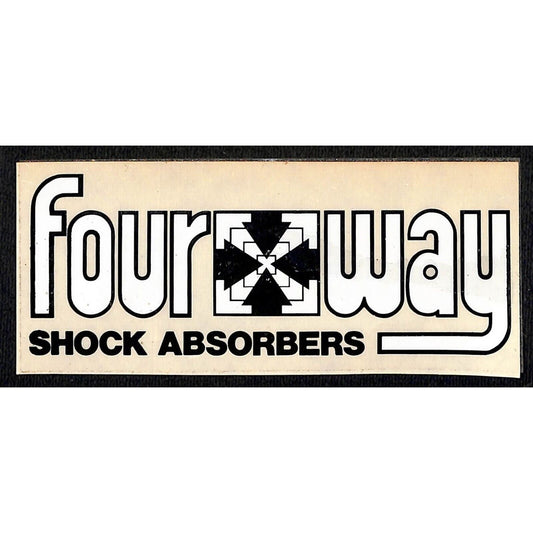 Four Way Shock Absorbers Performance Auto Sticker Vintage c1980's Scarce (#2)