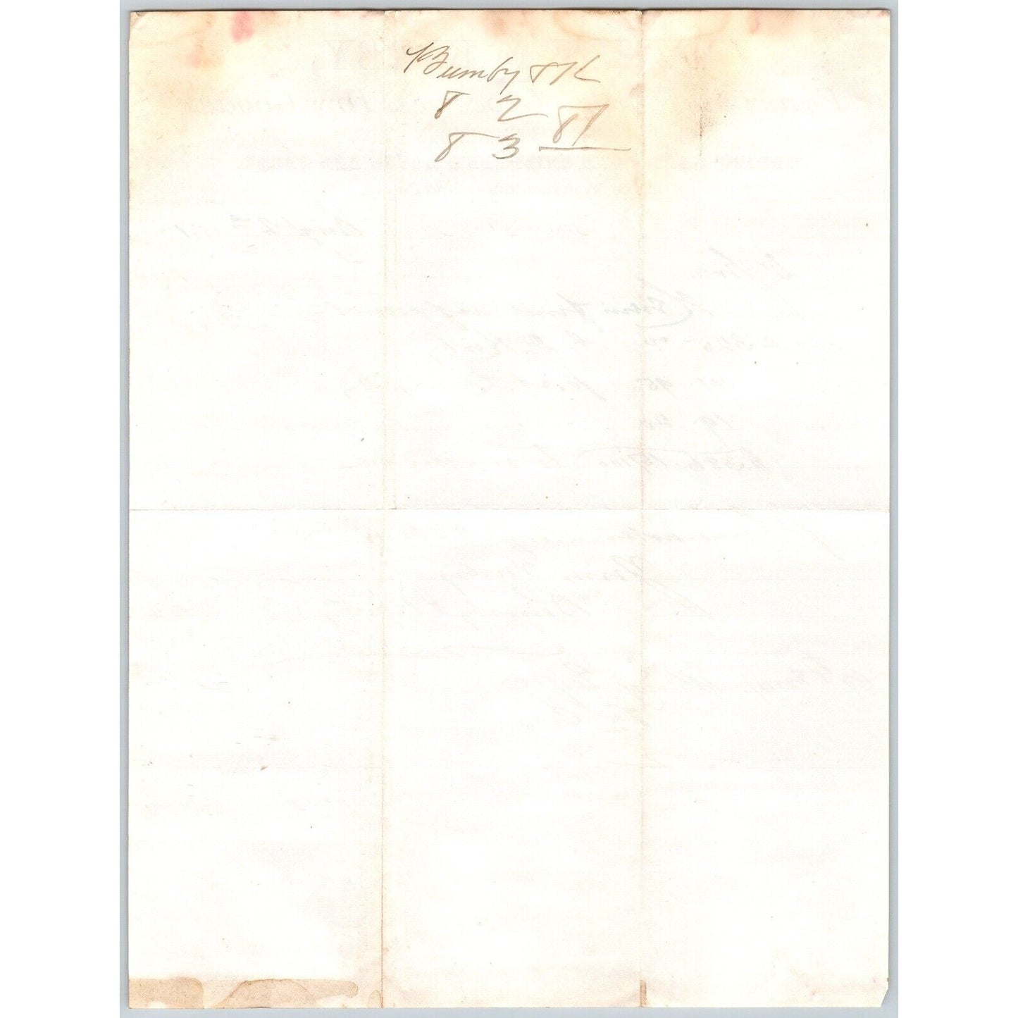 Bumby & Kirby Dry Goods Silver Star, MT 1881 Billhead Letterhead Henry Elling*