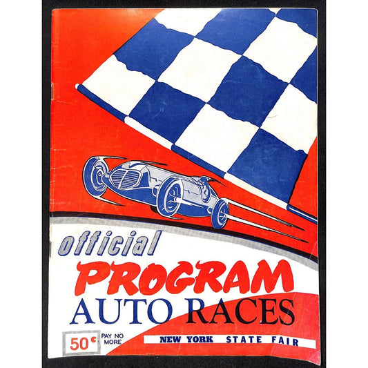 New York State Fair Auto Racing Program Stock Car Sept 1955 24pp Scarce