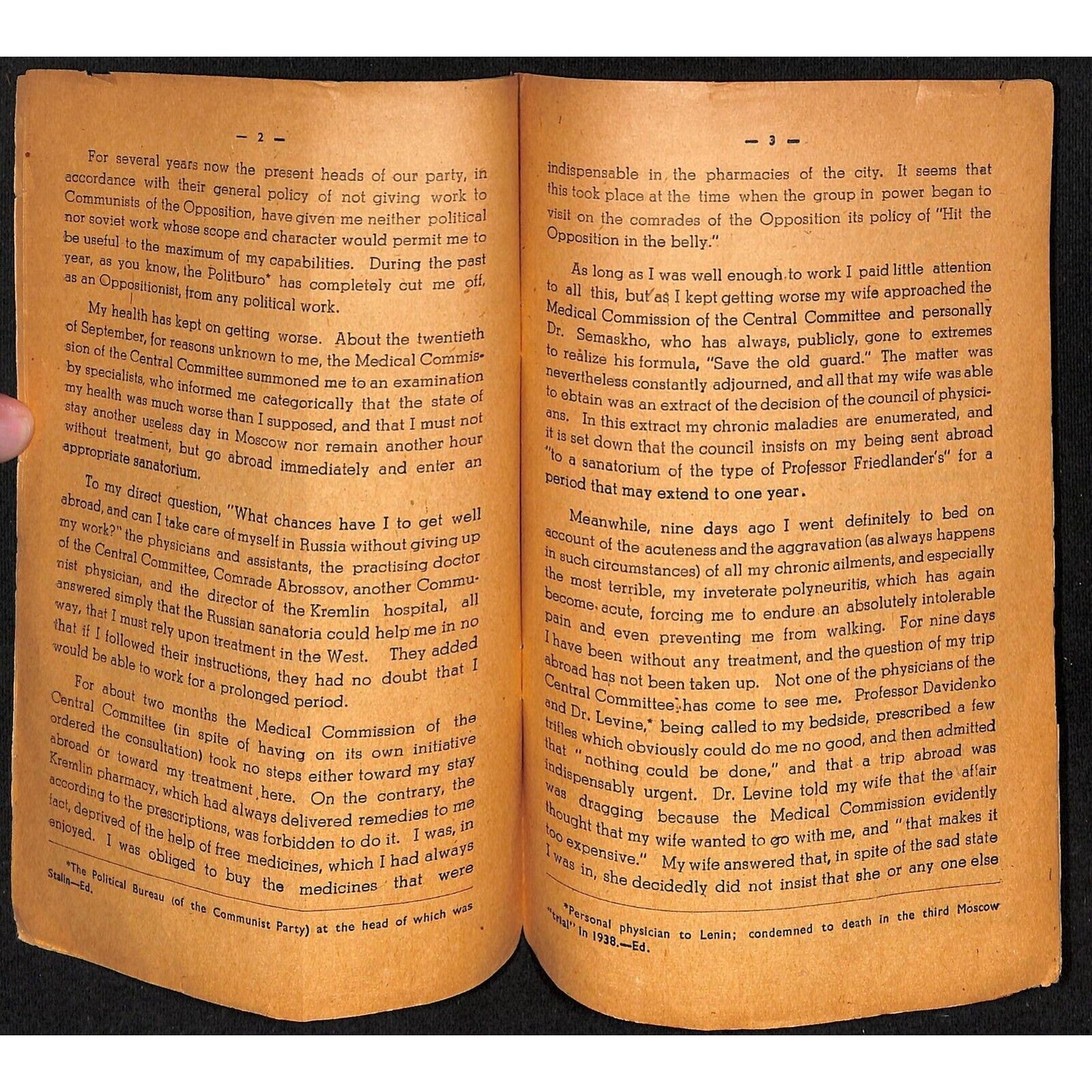 "The Last Words of Adolf Joffe - A Letter to Leon Trotsky" 1950 7pp 1950