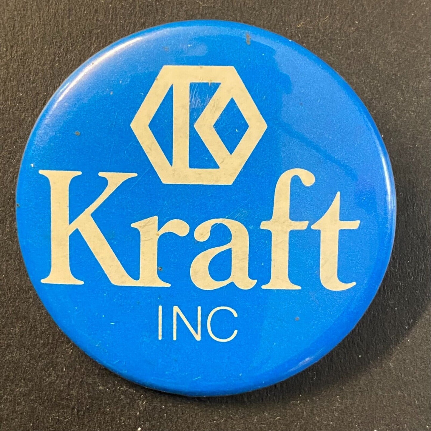 Kraft Inc c1980's Steel Pinback 1 5/8"