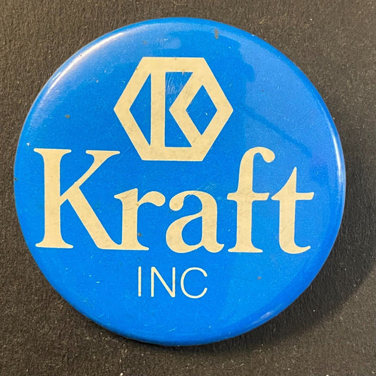 Kraft Inc c1980's Steel Pinback 1 5/8"