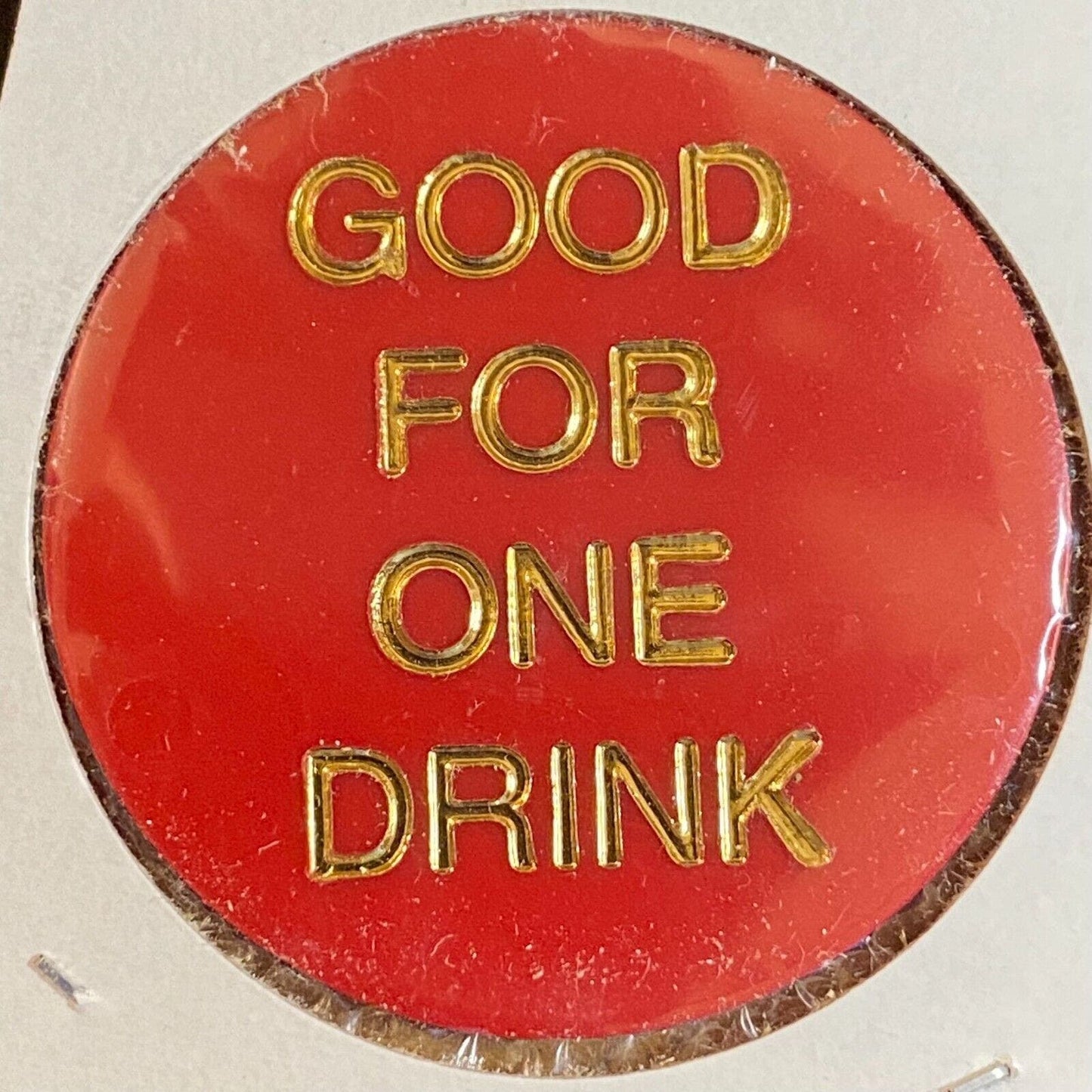 Hopewell, PA Lisa's Bar and Grill c1995 Plastic "G/F One Drink" Token
