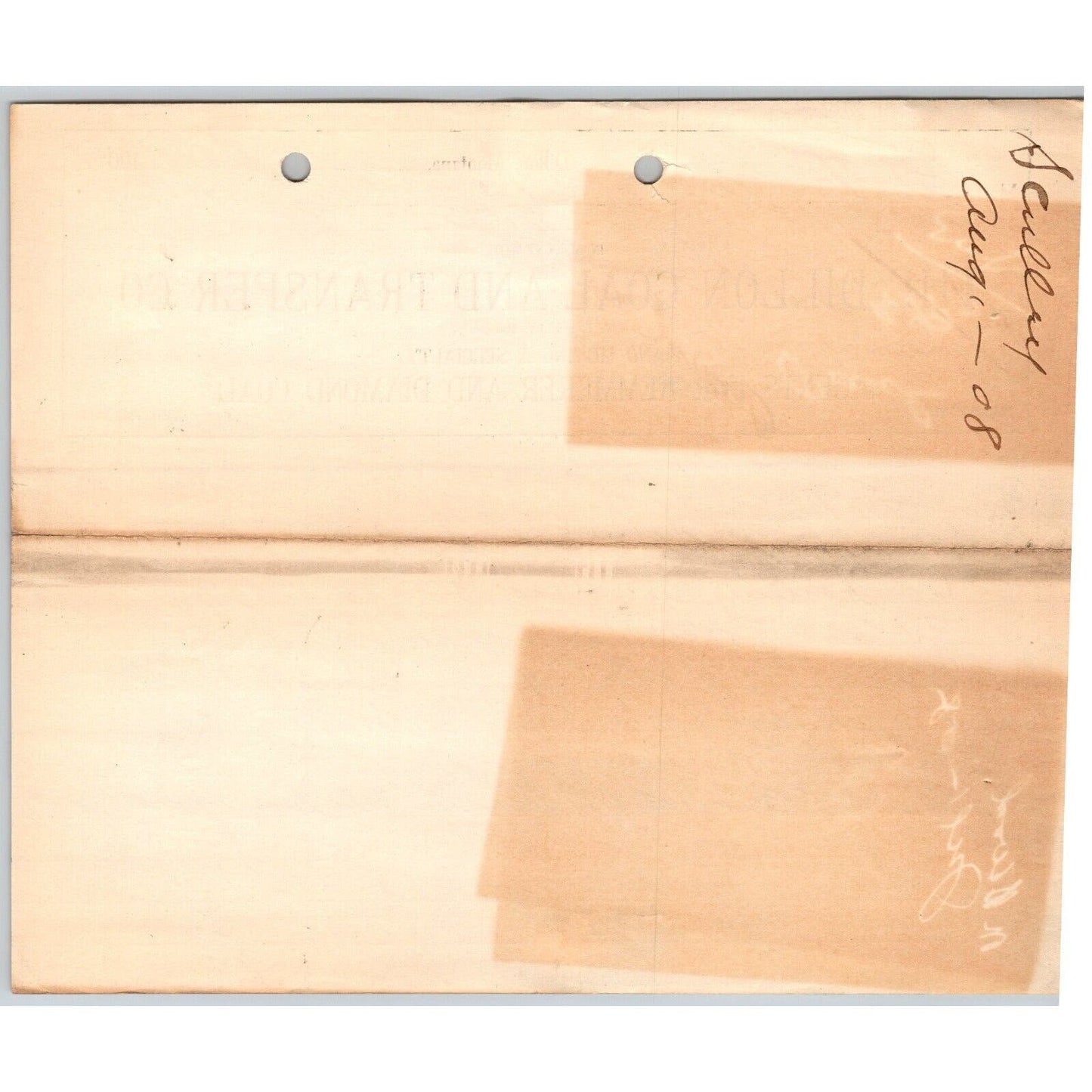Dillon, MT Dillon Coal & Transfer Co Ice Wood Aug. 1908 Billhead G.T. Paul*