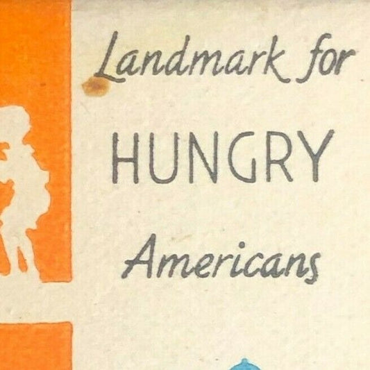 Howard Johnson's for Sleepy Hungry Americans c1960's-70's Full Matchbook