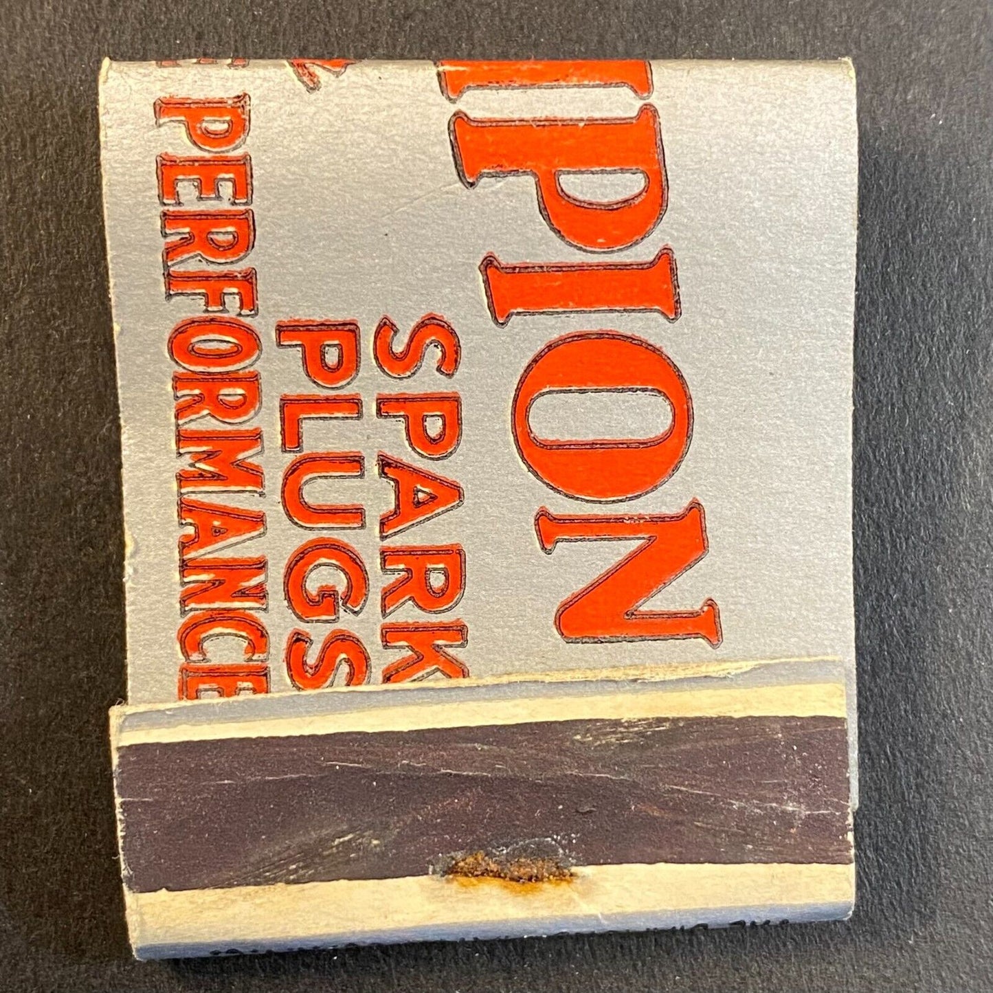 Champion Spark Plugs Near Full (-4) Matchbook c1930's Silver Ink Scarce