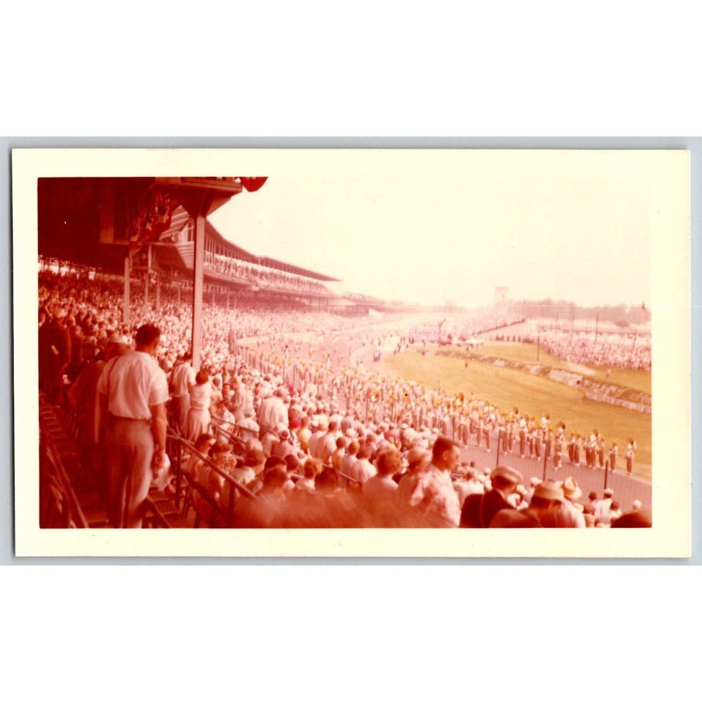 4 IMS Indianapolis Motor Speedway Race Track Parade Photos 3.5 x 5.75 c1960's ?