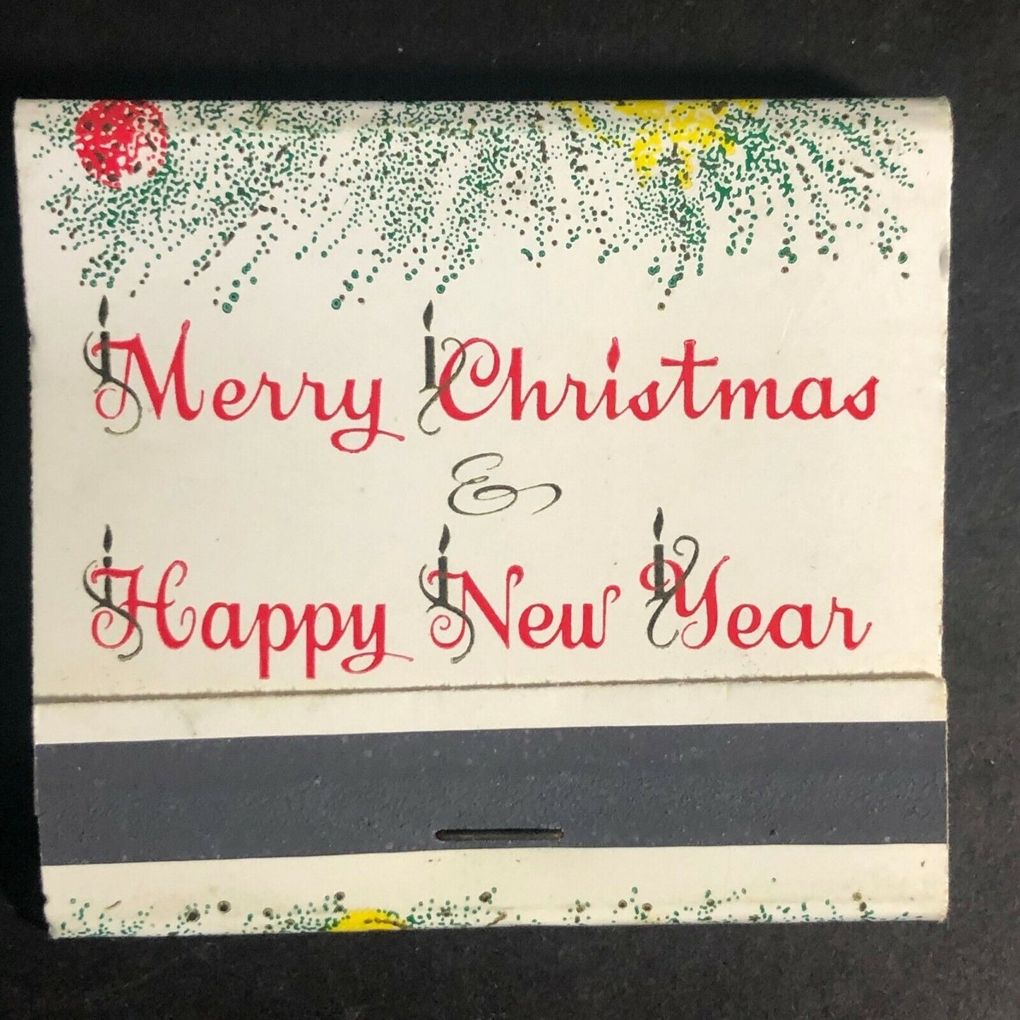 "Merry Christmas HNY" Match Corp. of America c1960's-70's Full Matchbook