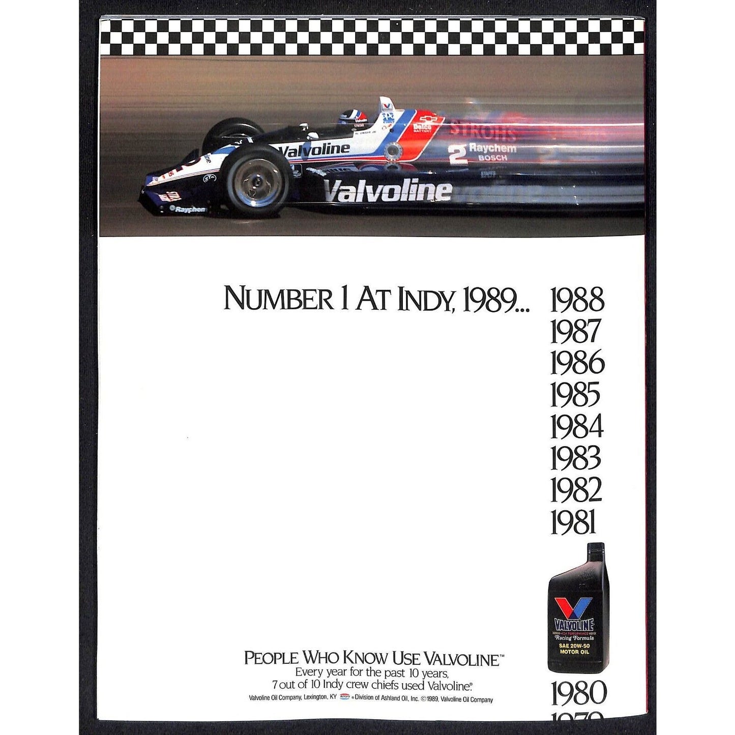 1989 Indianapolis 500 Program Racing VGC 190pp 1lb 6oz