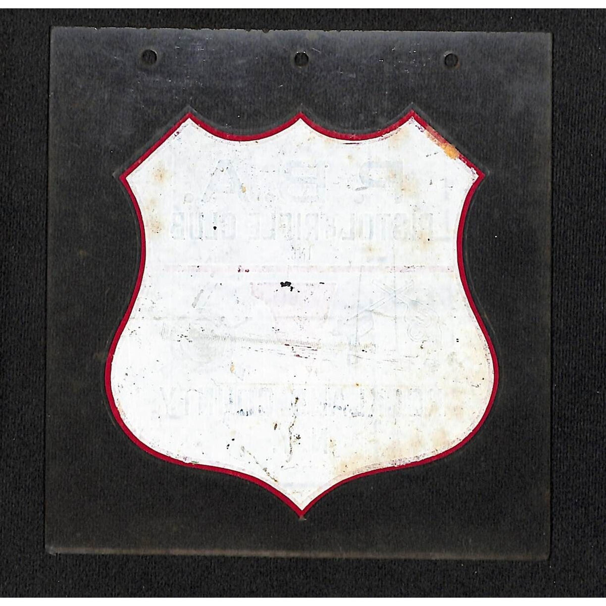Rockland County, NY P.B.A. Pistol & Rifle Club 3 3/4" Decal on Plexi c1970's