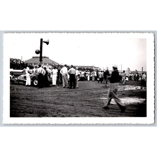 c1940's Auto Racing Before / After a Race? Photo 3 1/2" x 5 3/4"