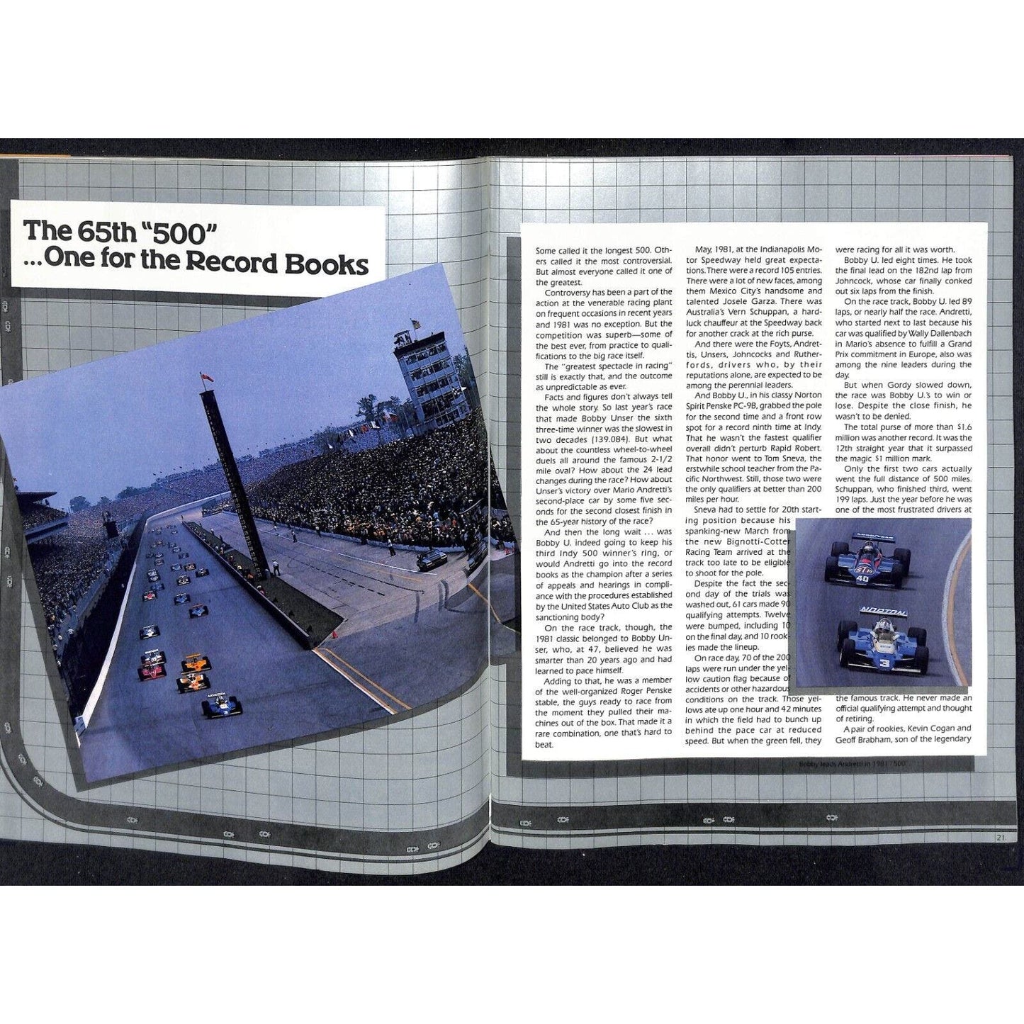 1982 Indianapolis 500 Program Racing VGC 125pp 13oz