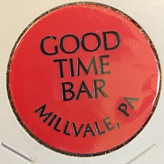 Millvale, PA "Good Time Bar" c1980's-90's Plastic Token G/F One Mixed Drink