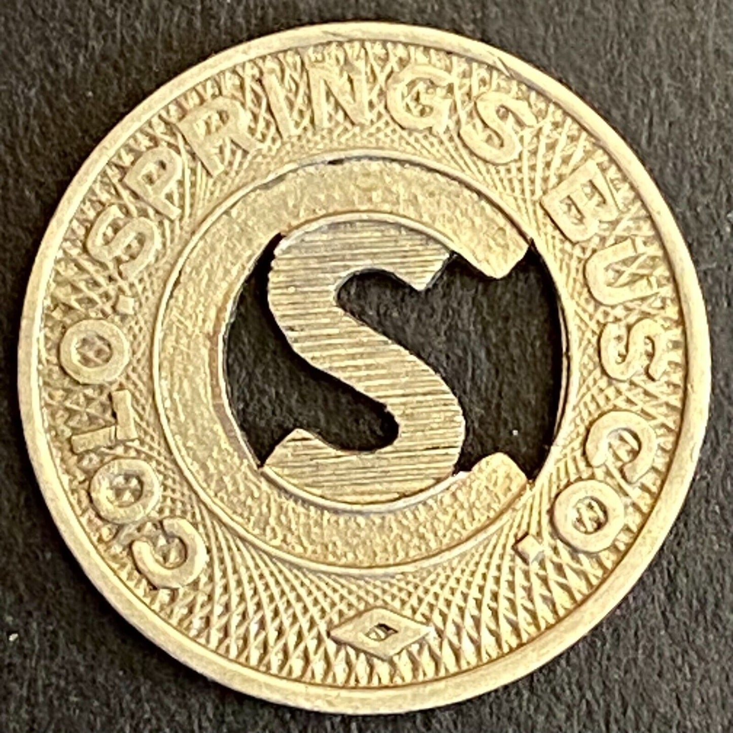Colo. Springs Bus Co. G/F One Fare Transit Token 16mm (#3)