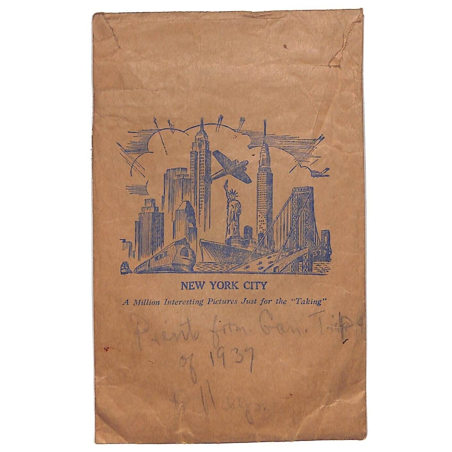 c1937 New York City Nutone Photo Enlargement / Developing "Filmvelope" Envelope