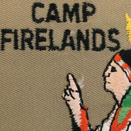 c1970's NOS Machine Stitched Embroidered Patch - BSA Boy Scout Camp Firelands