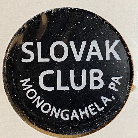 Monongahela, PA Slovak Club c1980's-90's Plastic Token G/F One Mixed Drink