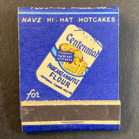 Centinnial Flouring Mills Near Full (-1) Matchbook c1940's-50's Scarce