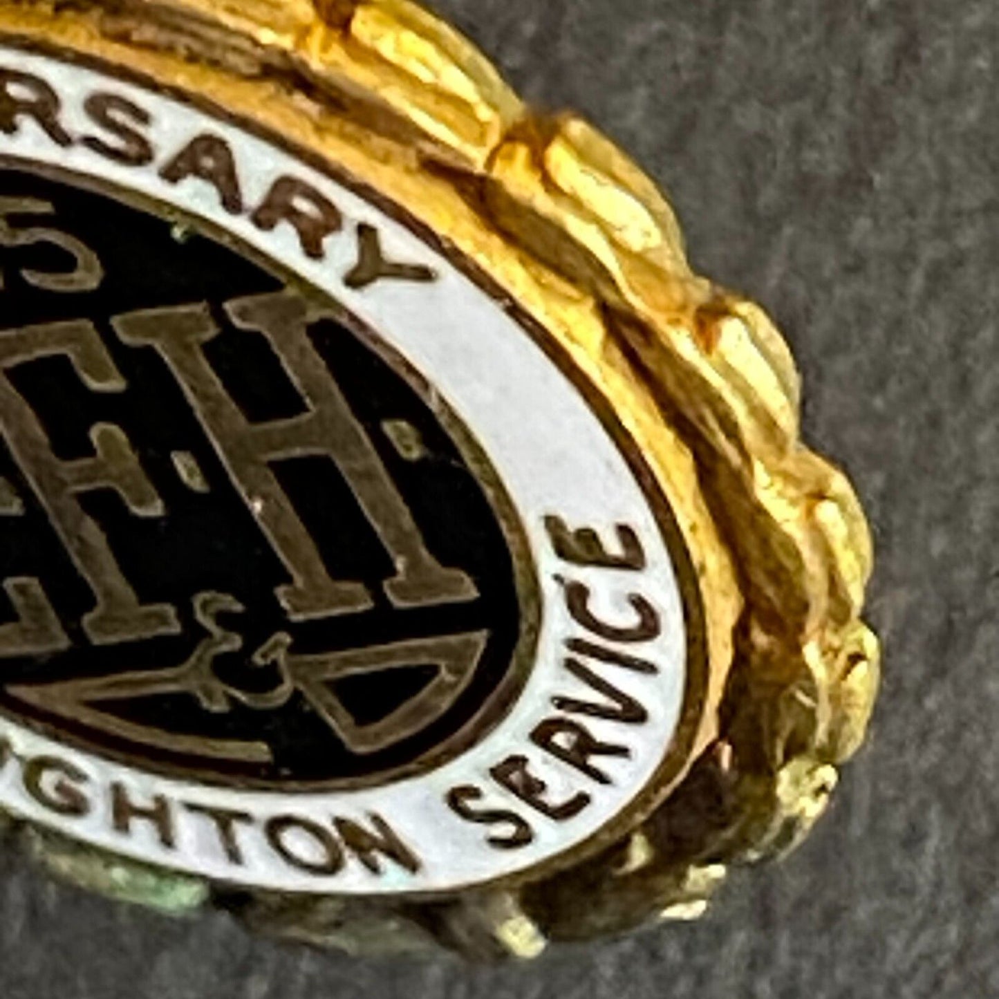 EFH 75th Anniv. Houghton Service c1940 Color Enameled Lapel Pin 15mm