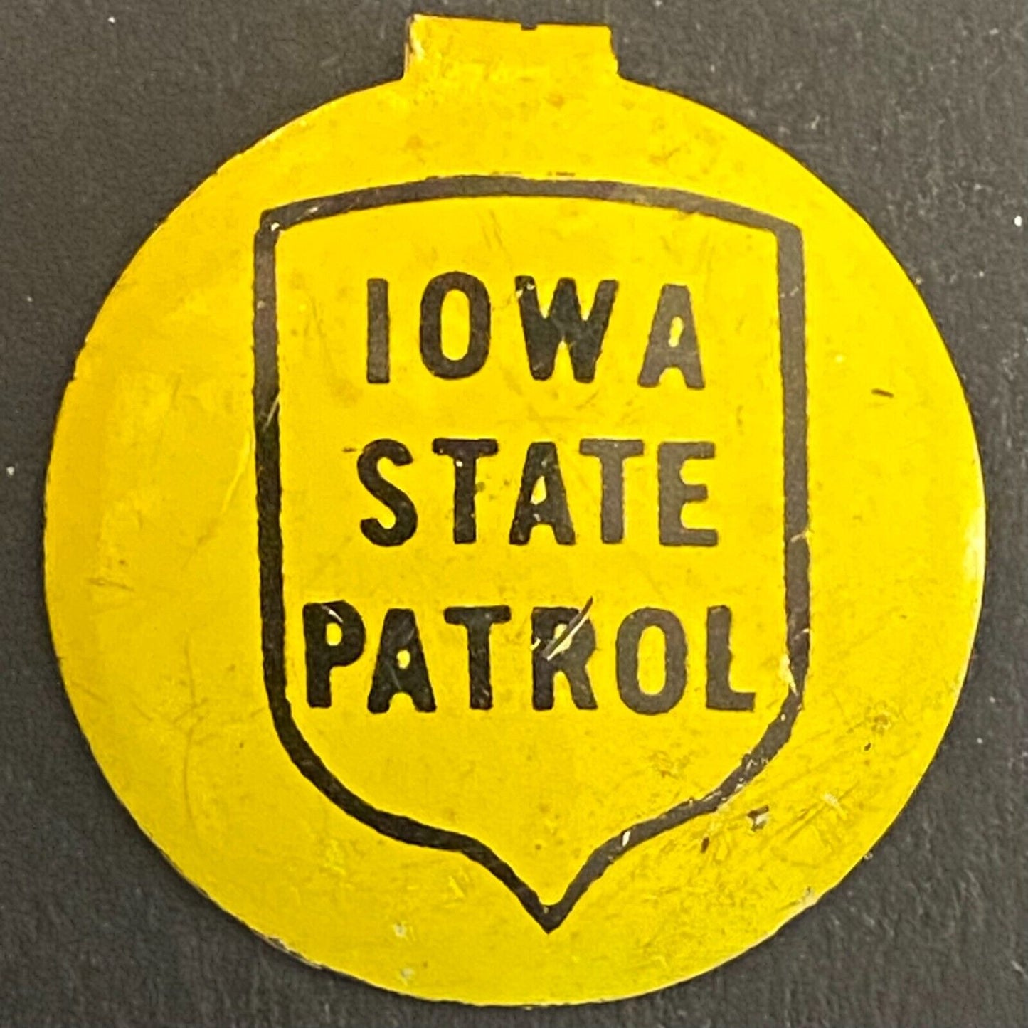 Iowa State Patrol Steel Fold Over Pin 3/4" - Vintage