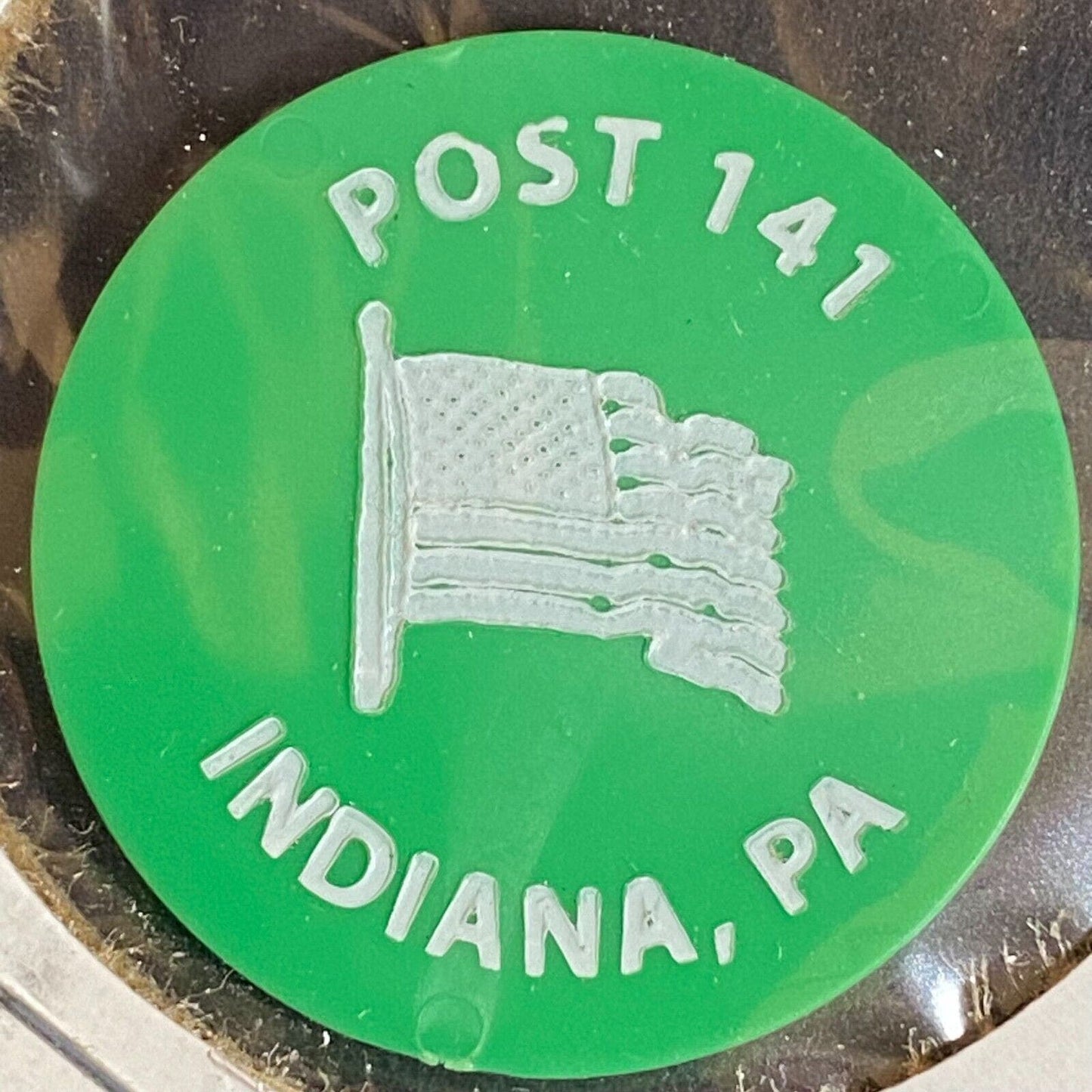 Indiana, PA American Legion Post 141 c1970's-80's Plastic "Bottom Shelf" Token