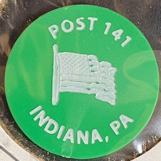 Indiana, PA American Legion Post 141 c1970's-80's Plastic "Bottom Shelf" Token