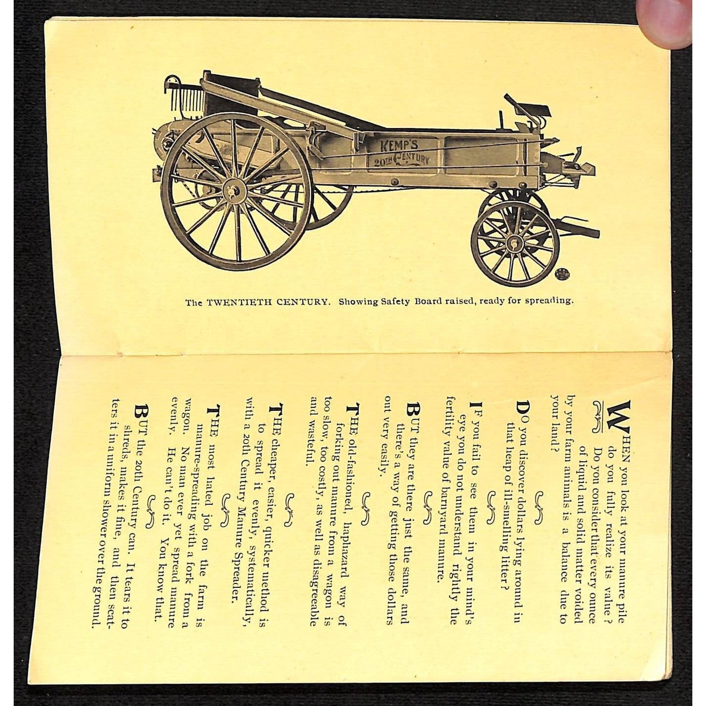 J.S. Kemp Mfg Co "..Money in the Manure.." Catalog / Brochure c1905-10 Scarce