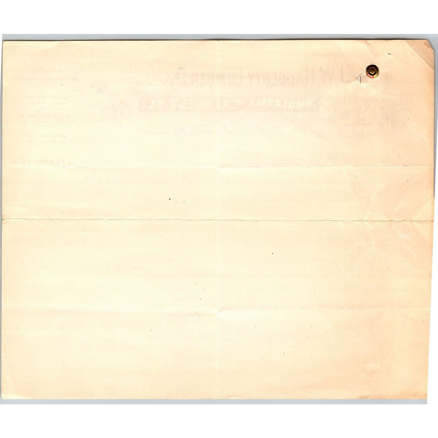 Butte, MT J.W. Haggerty Lumber Co. 1909 Billhead to Missouri River Power Co.