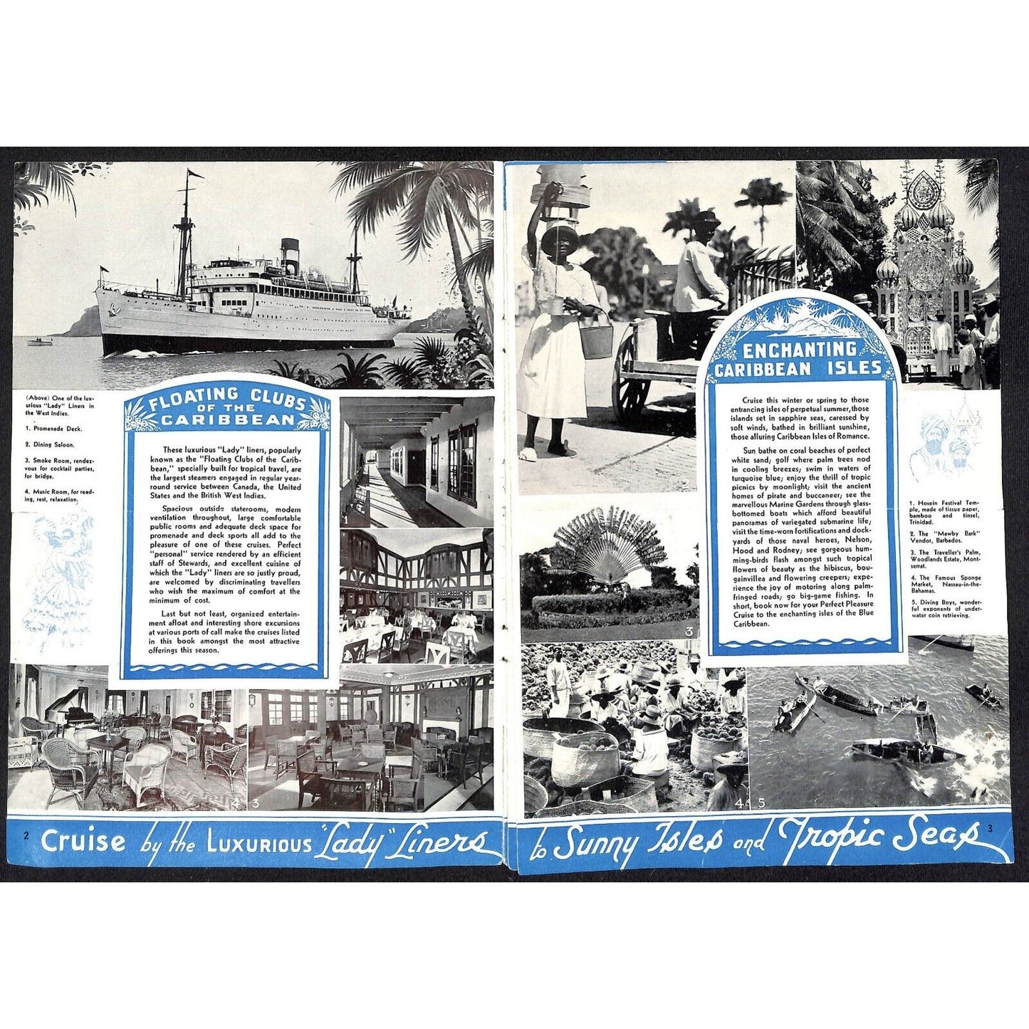 Canadian National Steamships 1937 West Indies Cruises Brochure 19pp