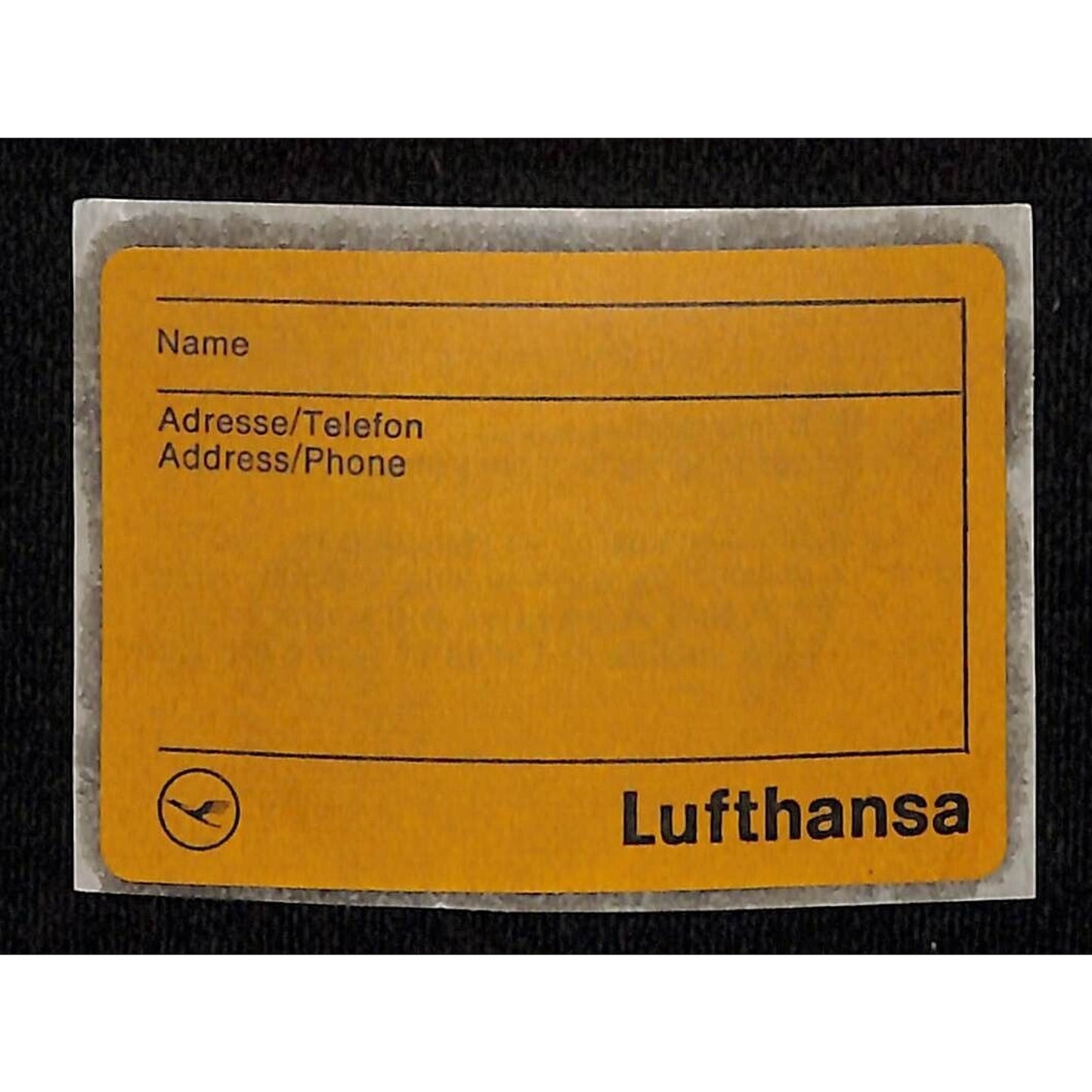 Lufthansa Luggage Sticker Tag c1968-70's
