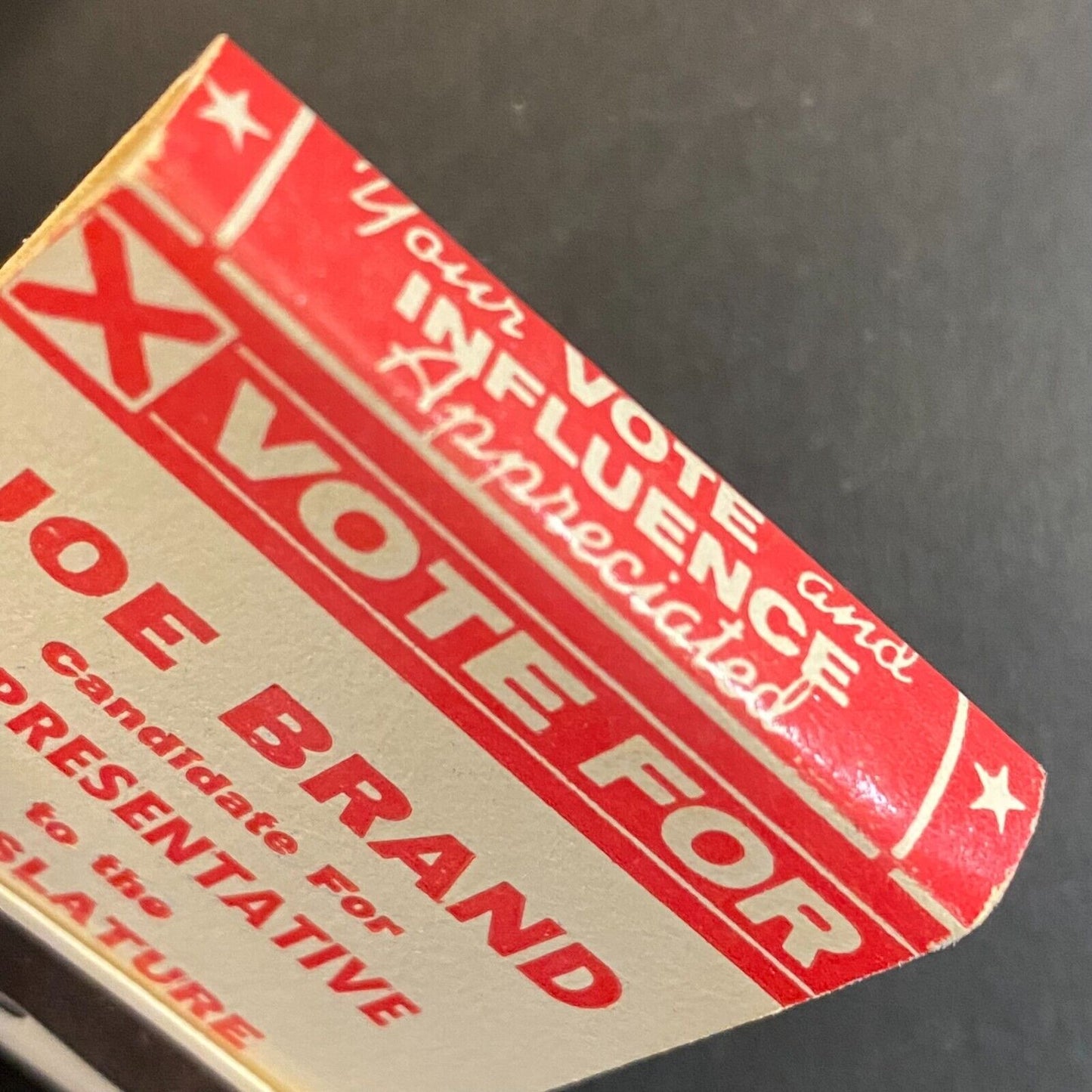 Butte, MT Vote For Joe Brand Representative Full Matchbook c1960's-73