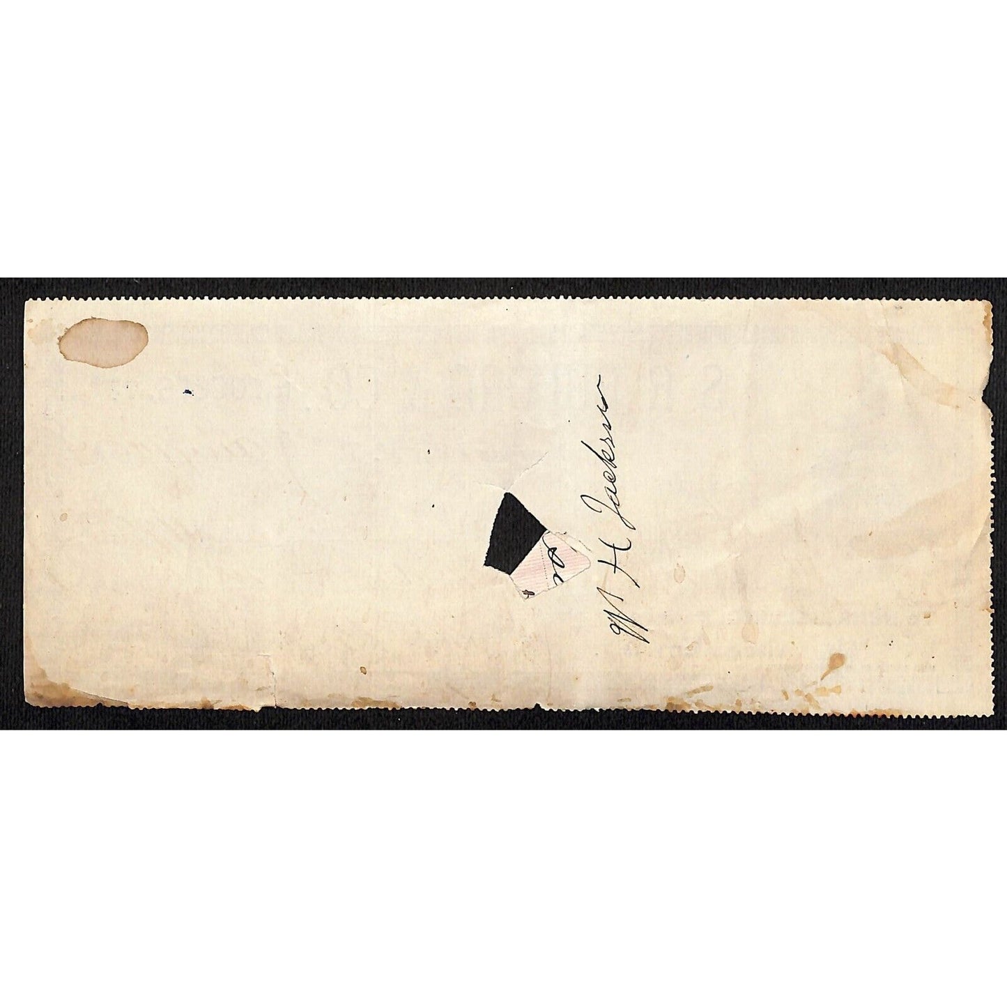 1888 Henry Elling Virginia City Montana Territory S.R. Buford Grocers Check #13