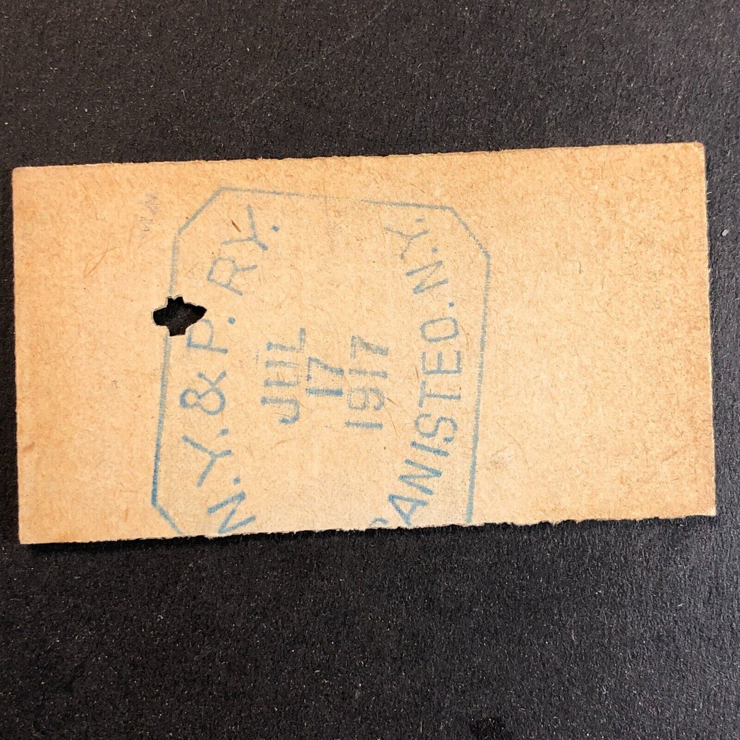 New York & Pennsylvania Railroad July 17 1917 Whitesville, NY Ticket #18260