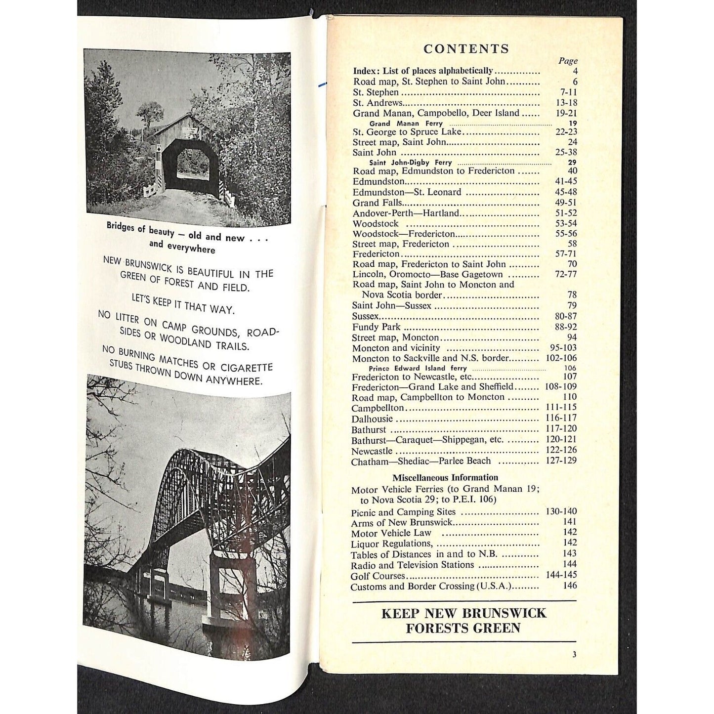 1969 New Brunswick Canada Tour Book Travel Brochure Unipress 146pp