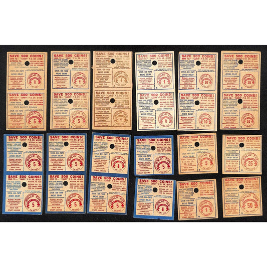 15 Mallo Cup Free Candy Play Money Mail In Single & Double Coupons c1964 (#8)