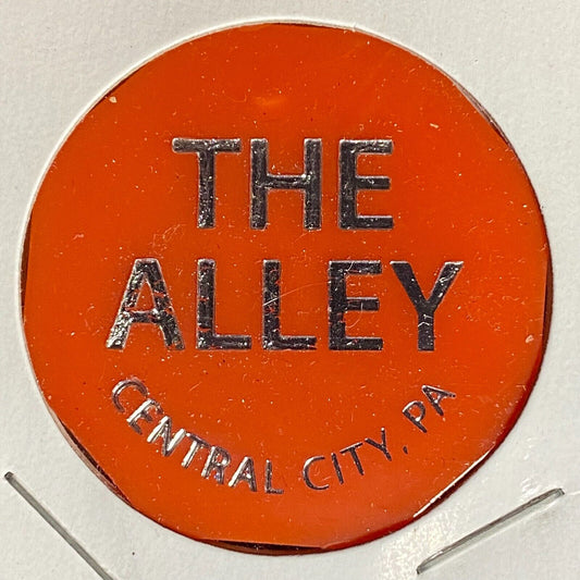 Central City, PA "The Alley" (Sports Bar) Hexagon Plastic Token G/F Mixed Drink
